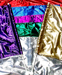 Praise Worship Flags Metallic Lame Swing Flags