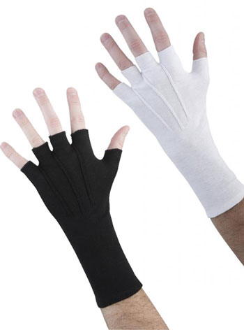 GLOVES COTTON LONG WRISTED FINGERLESS